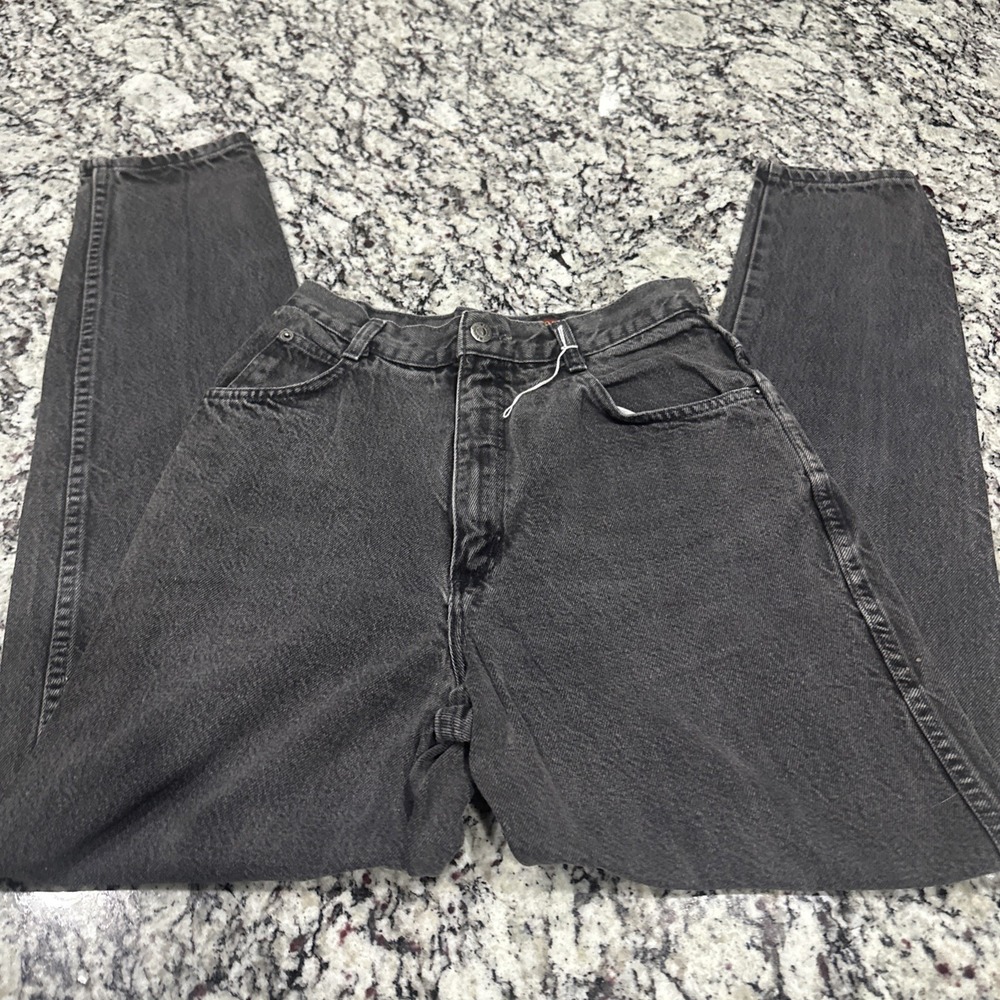 Bonjour Jeans (26x32)Black Faded Denim Classic‎ Fit Vtg Made in USA 80s